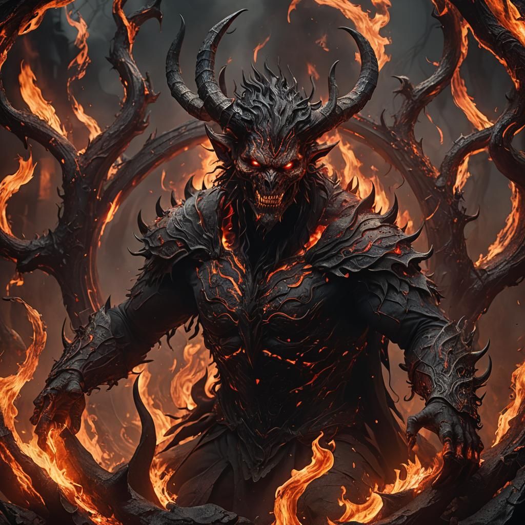 Demonic Matte Painting of a Lost Soul