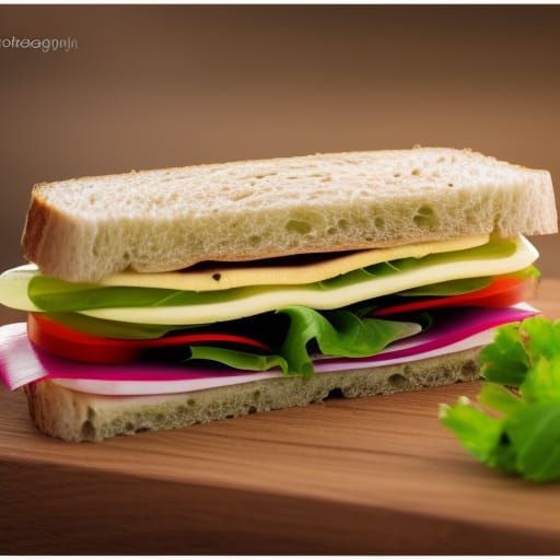 Photorealistic Sandwich Captured with Canon Lens