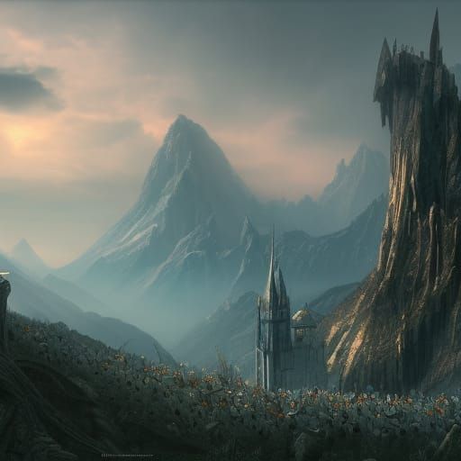 Lord of the Rings Matte Painting in 8K