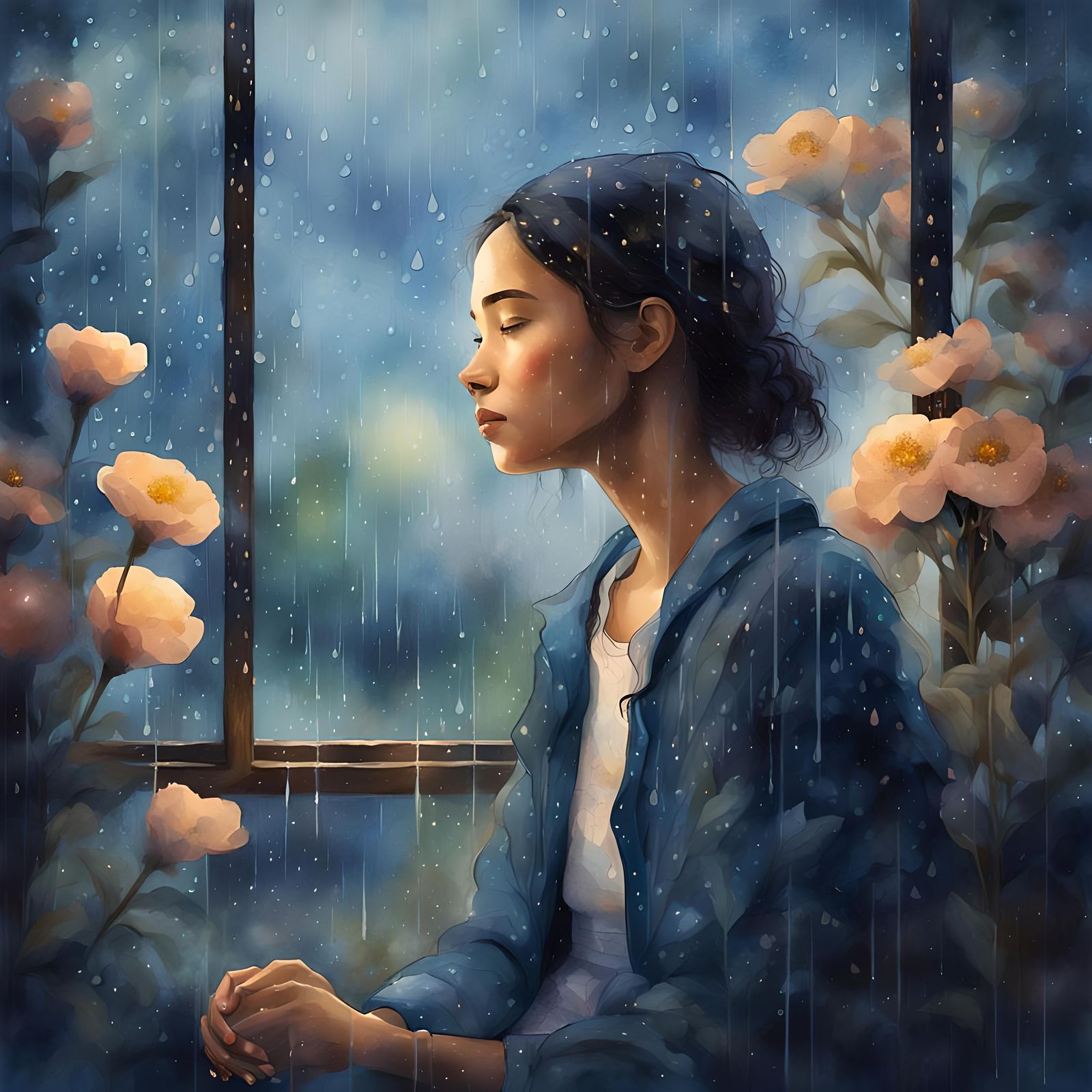 An  evening of spring rain, and I'm thinking...