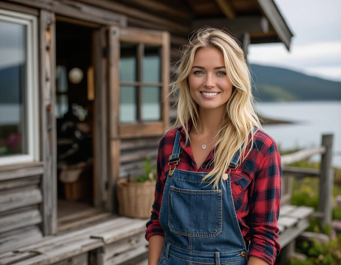 Mystical Canadian Coast Cabin Scene
