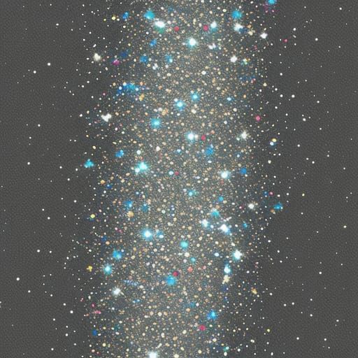 Dazzling Glitter Particles in Suspension