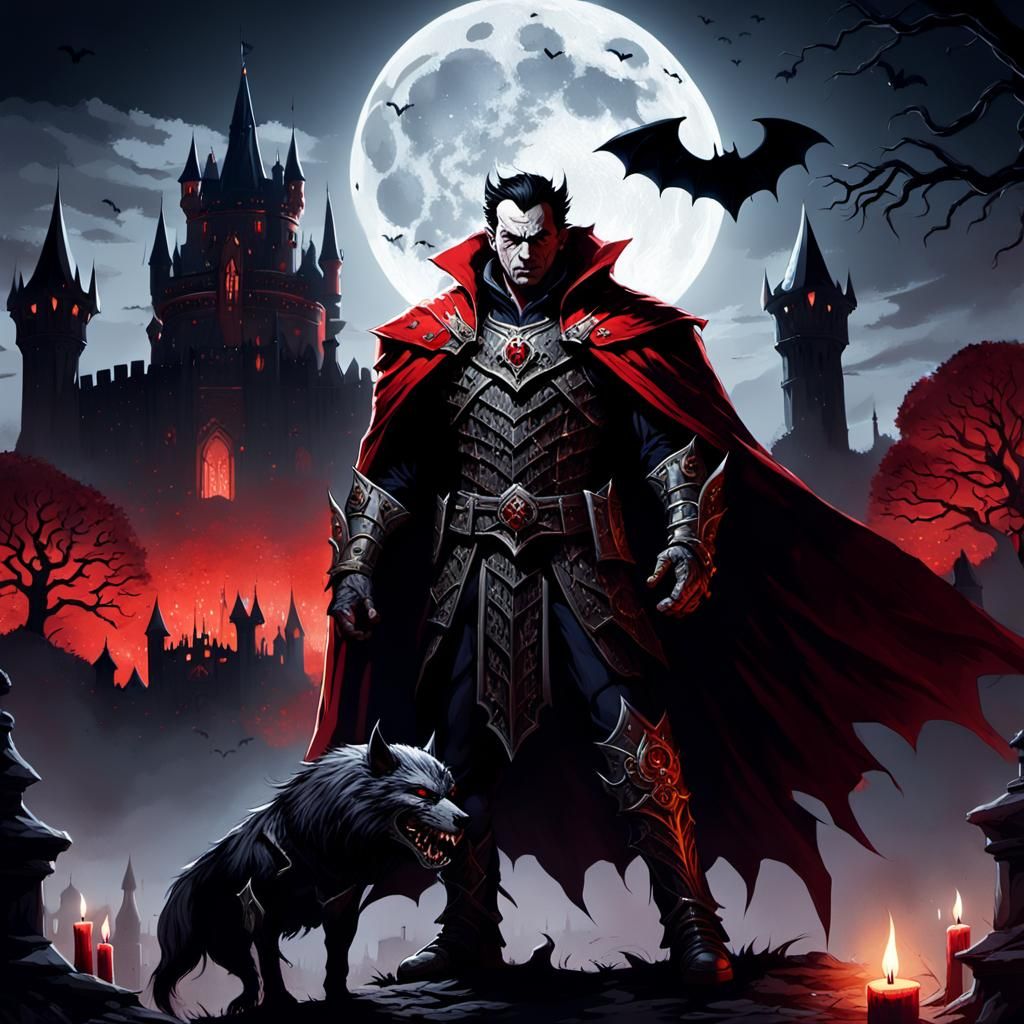 Vampire Lord vs. Werewolf: Dark Fantasy Battle