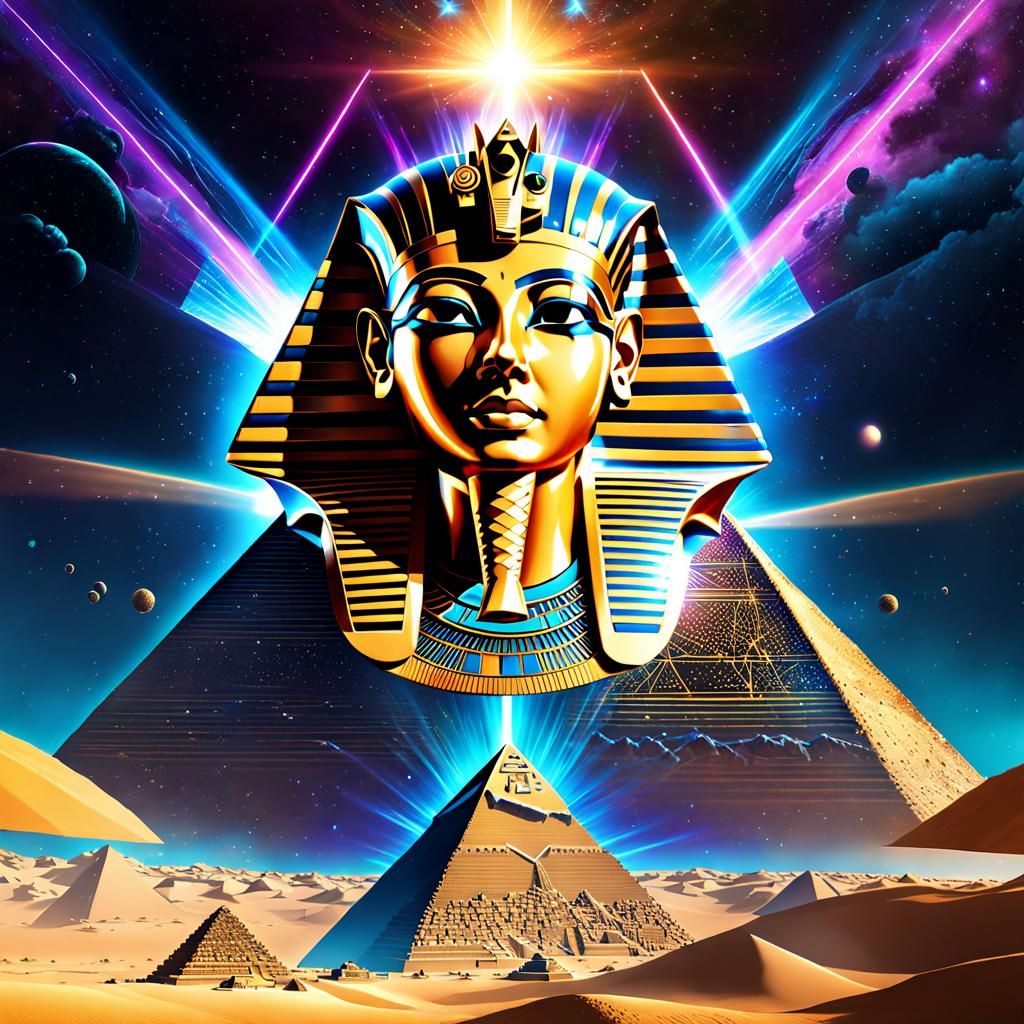 Cosmic Pharaoh and Pyramids in Galactic Light