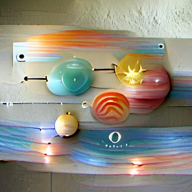 Opalescent Solar System with Iridescent Colors