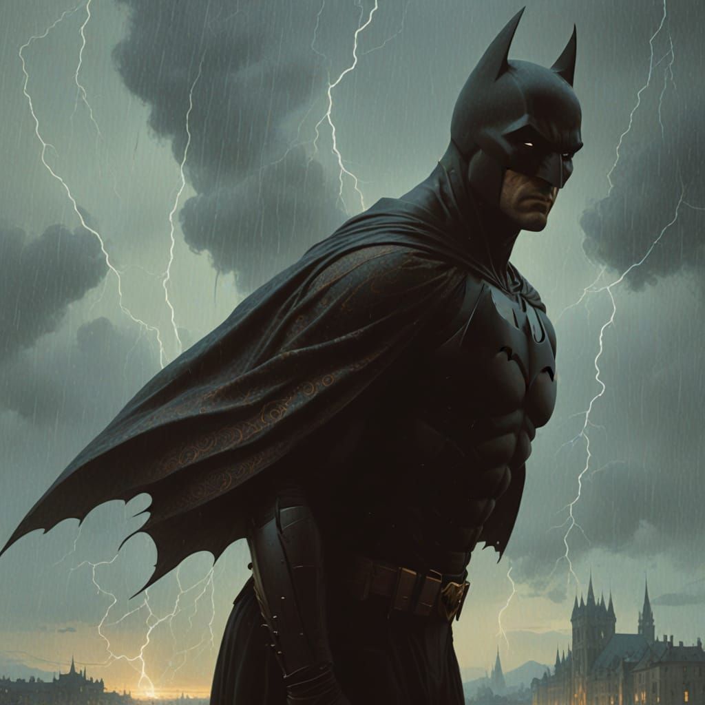Batman Transformed into a Bat: Gothic, Eerie Concept Art