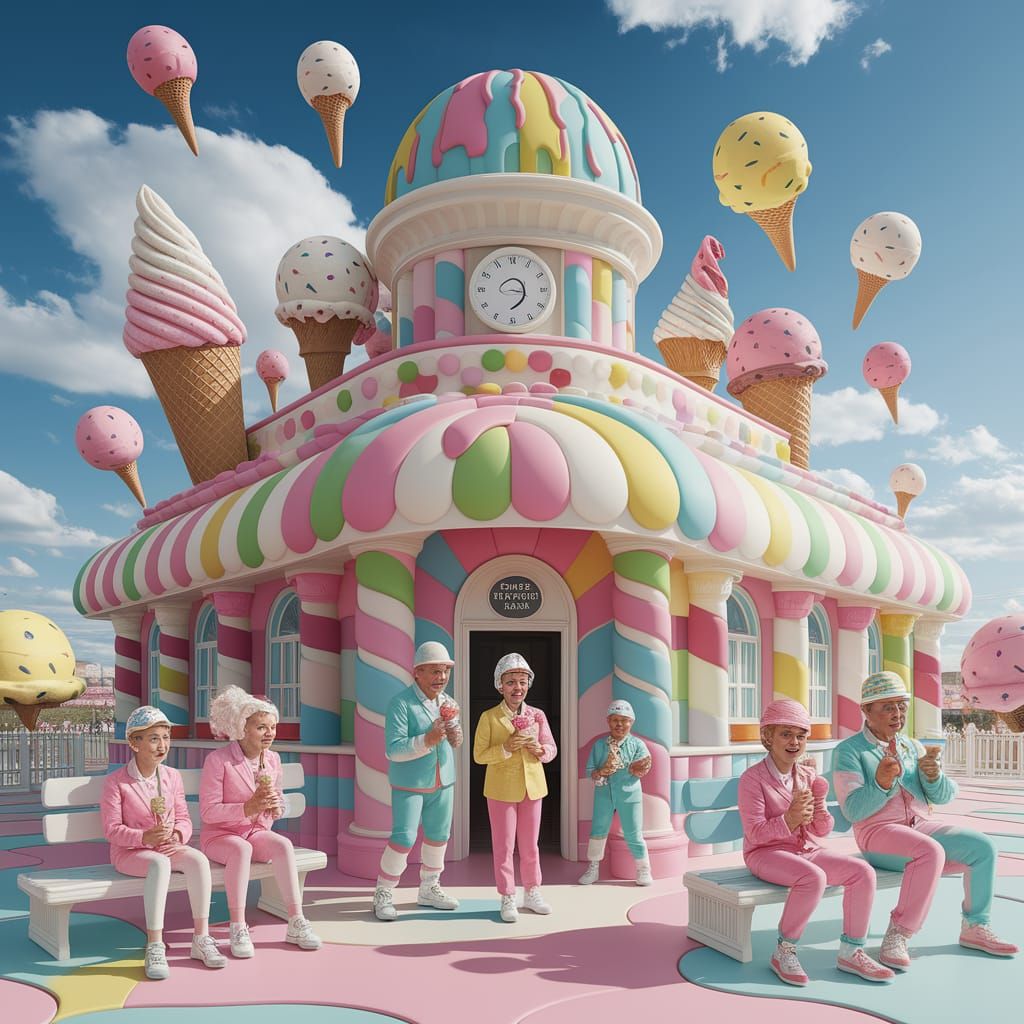 Ice Cream World: A Sweet Photorealistic Dream
