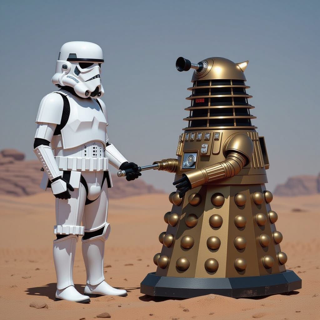 Stormtrooper Encounters Dalek in Sci-Fi Crossover