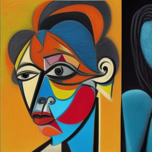 Picasso with the absolute black women