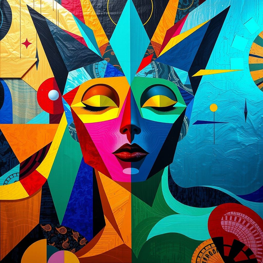 Geometric Fauvism: Wild Spirit in Cubist Art Deco