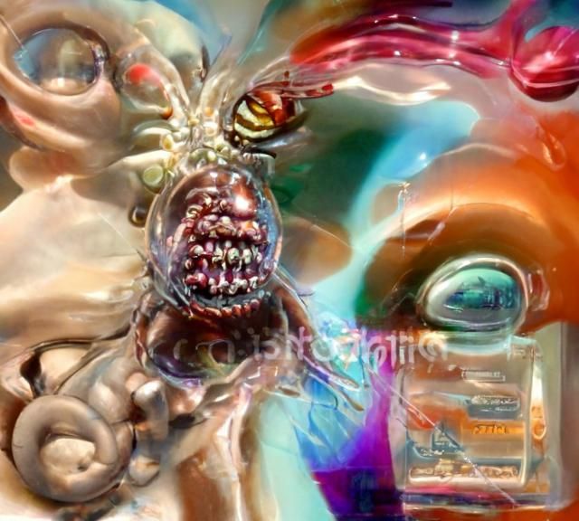 Horrific Hybrid Creature in Cronenberg Style