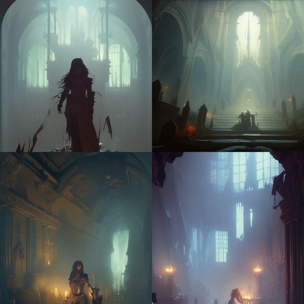 Dark Fantasy Dungeon Concept Art in 8K Resolution
