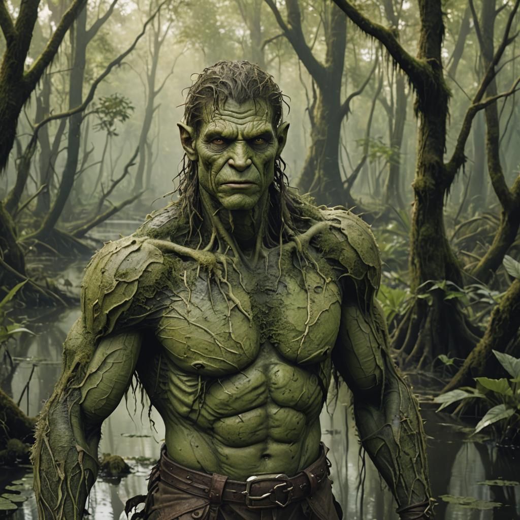 Handsome Humanoid Swamp Man Portrait