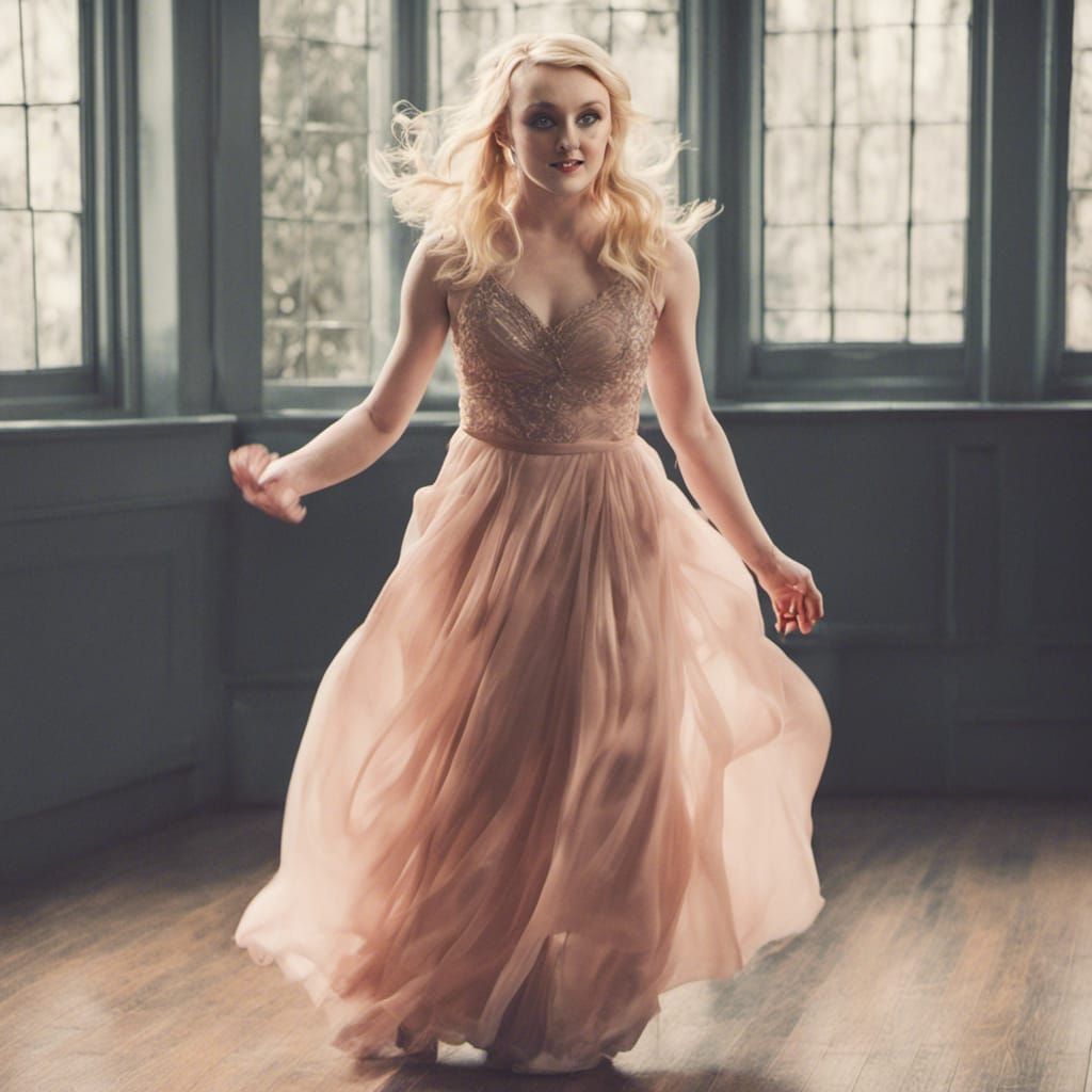 Evanna Lynch Dancing in Formal Attire