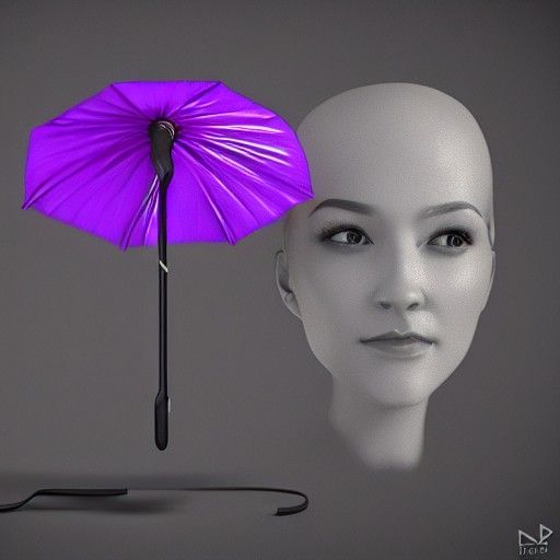 Wax portrait of a flower, umbrella blooms in purple trending...