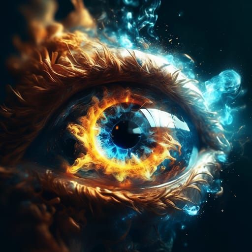 Detailed Close-Up of a Human Eye