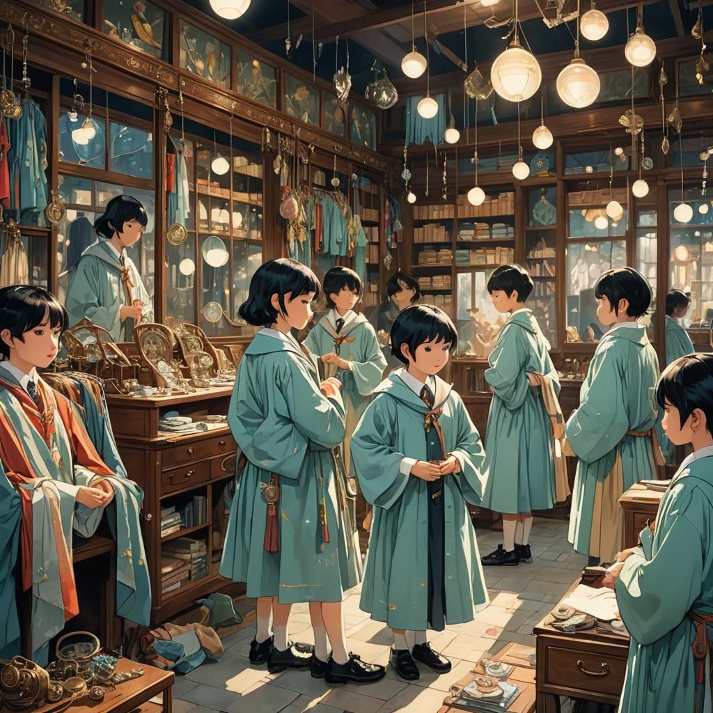 Magical Children Fitted for Wizard Robes