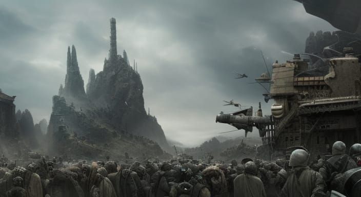 Epic War Scene: Battle at Pillar Mountain