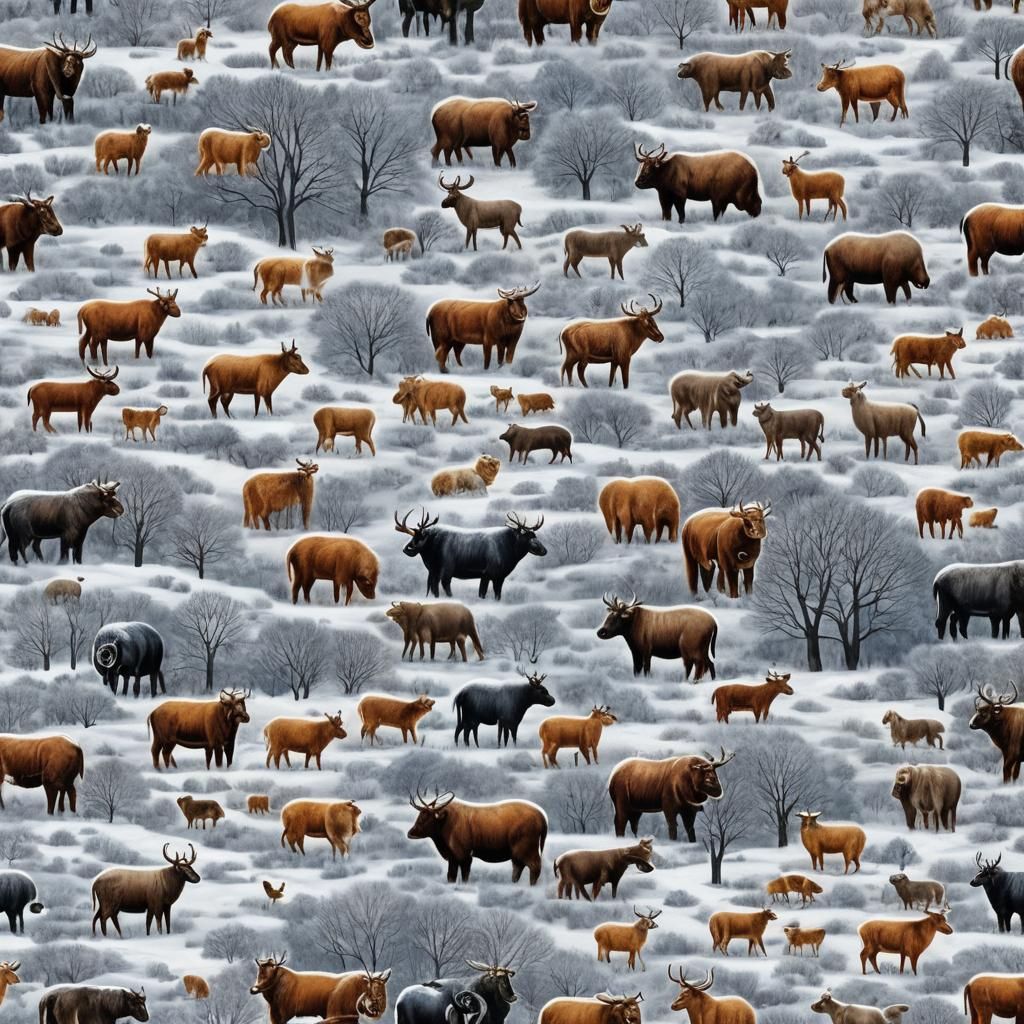 Postapocalyptic Winter in High Definition Industrial Landsca...