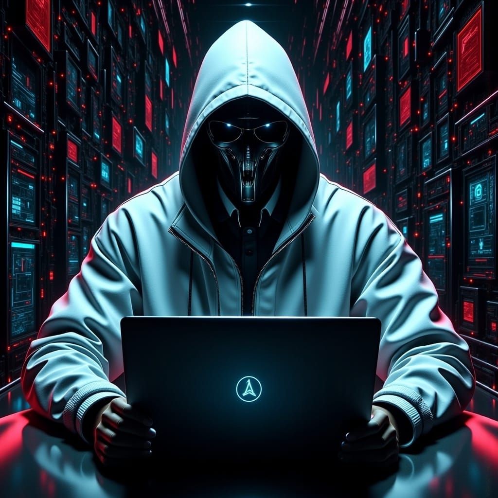 Ethereal Hacker in Punk Pop Style