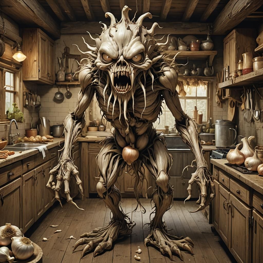 Monster made of garlic 2