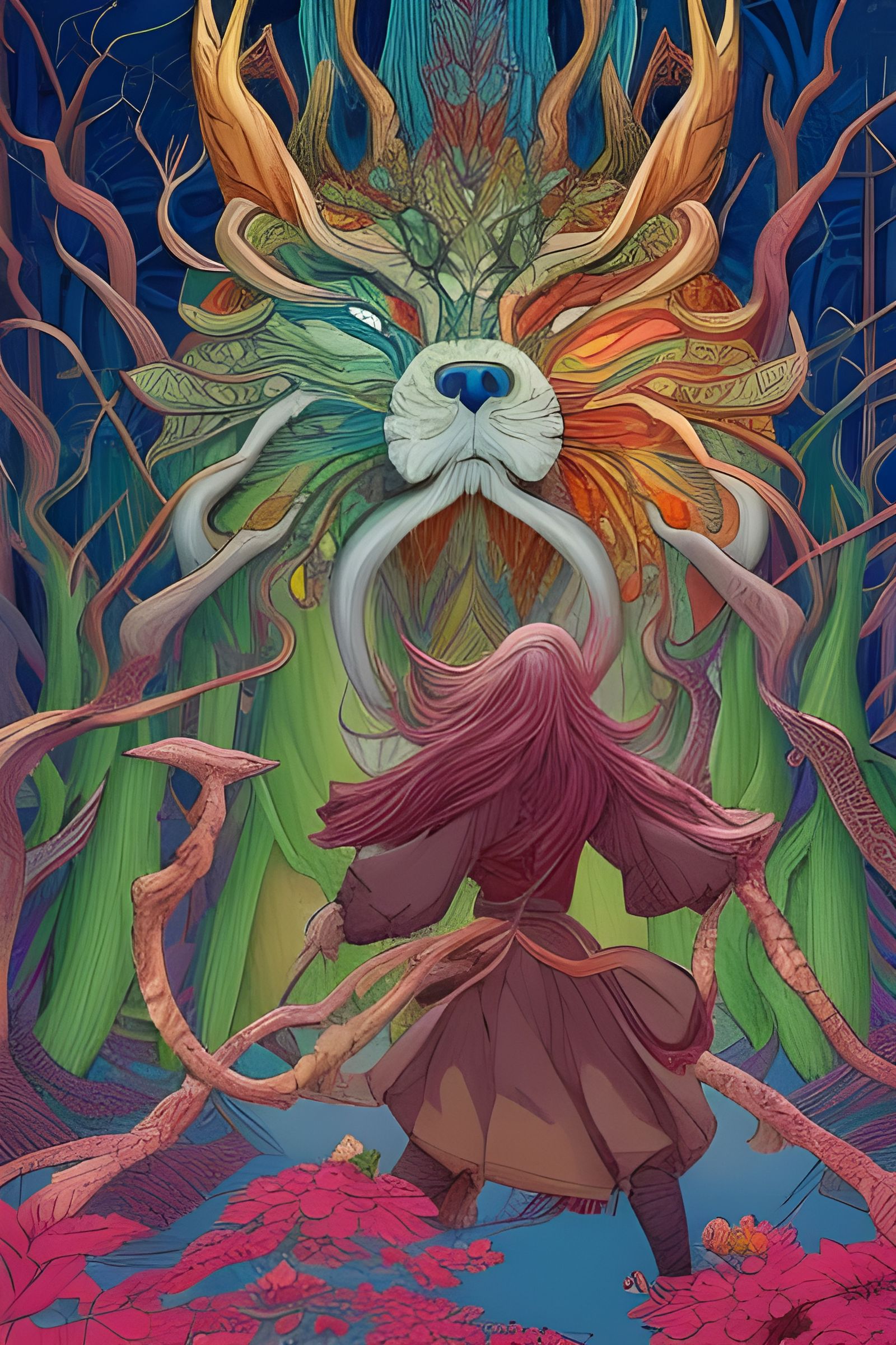 Forest Guardian in Vibrant Cinematic Style