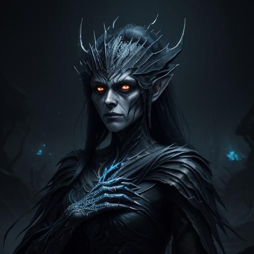 Translucent Shard Weaver Portrait in Dark Fantasy Style