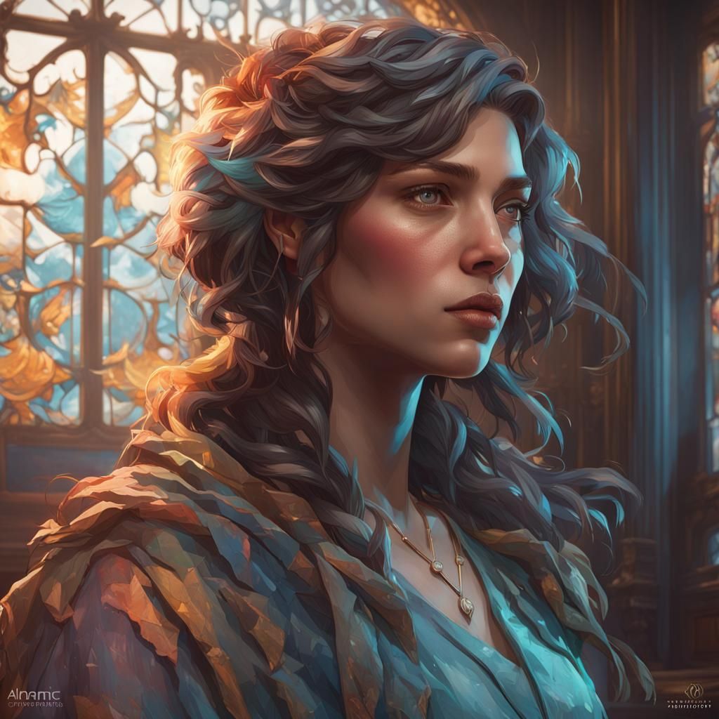 Detailed Portrait with Dynamic Lighting in 8k