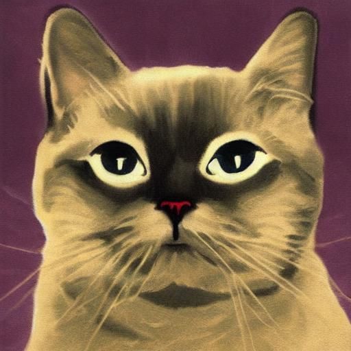 Abstract Atomic Cat Art