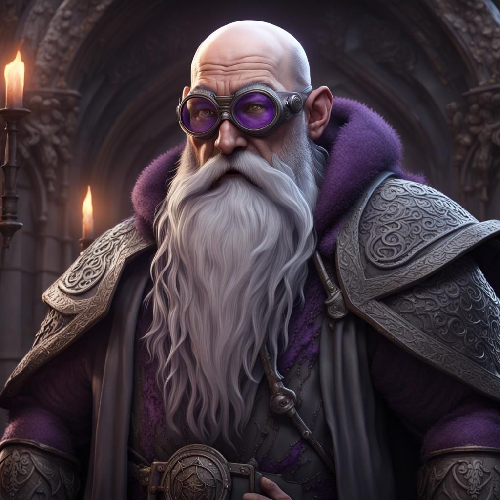 Detailed Dwarf Portrait in Dark Fantasy Style