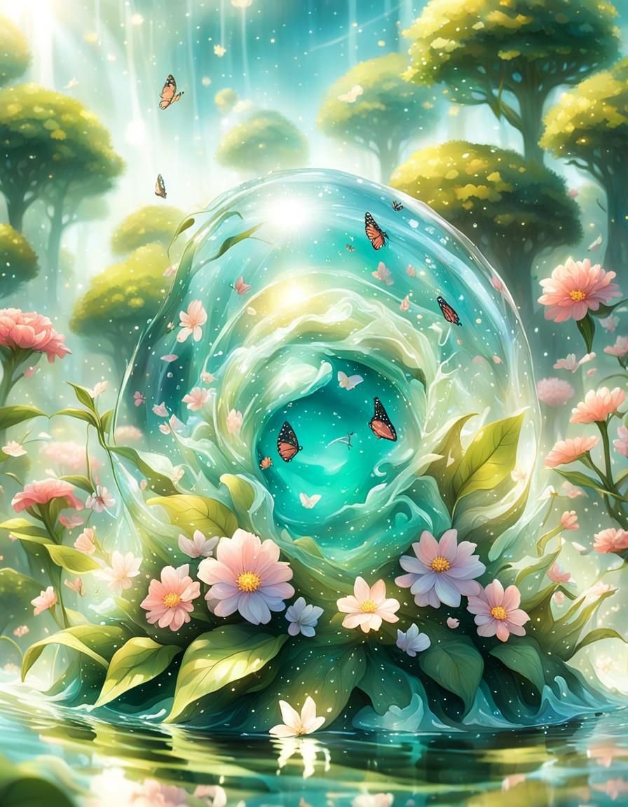 Happy Slime in a Whimsical Fantasy World