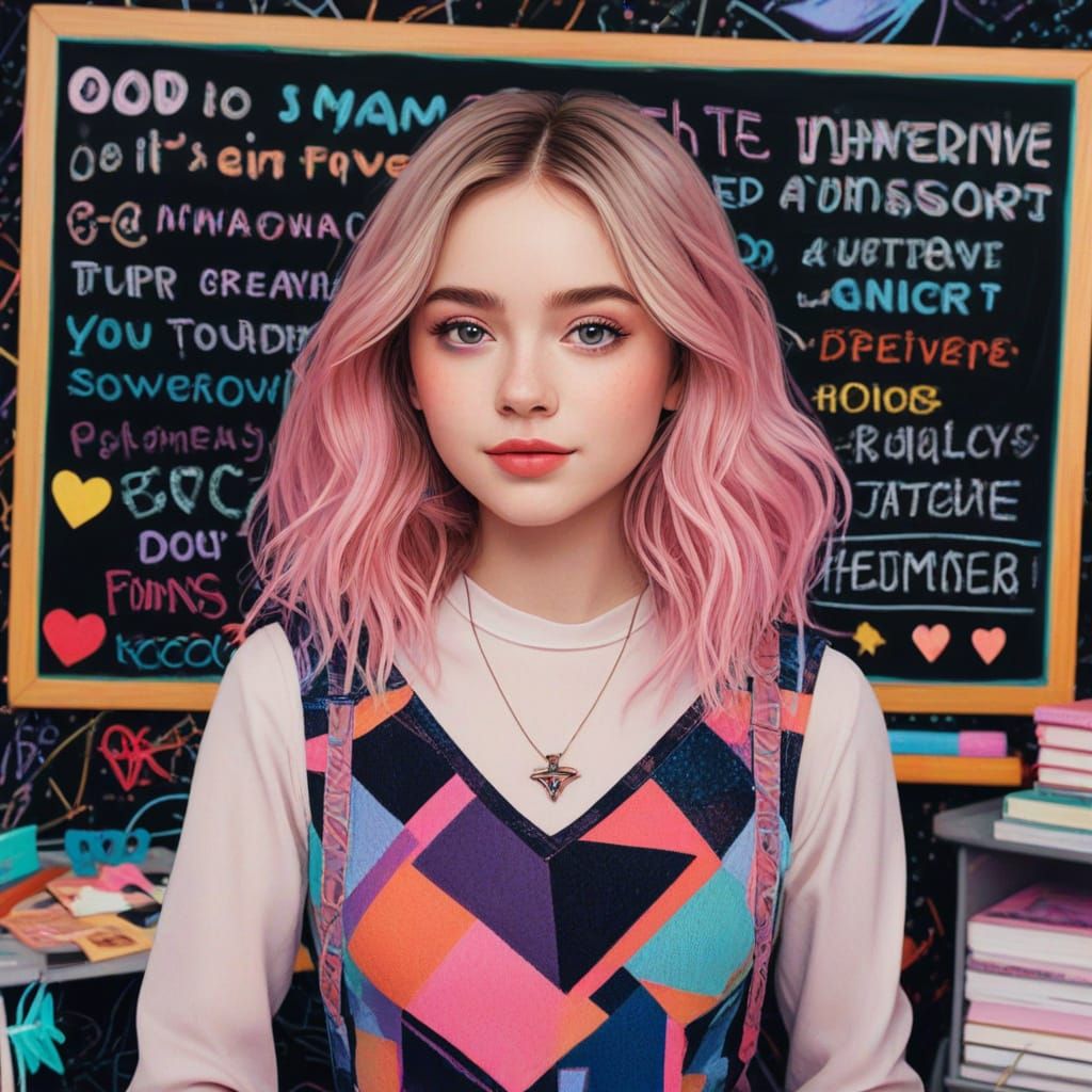 Vibrant Futuristic Scottish Sabrina Carpenter Avatar in Whim...