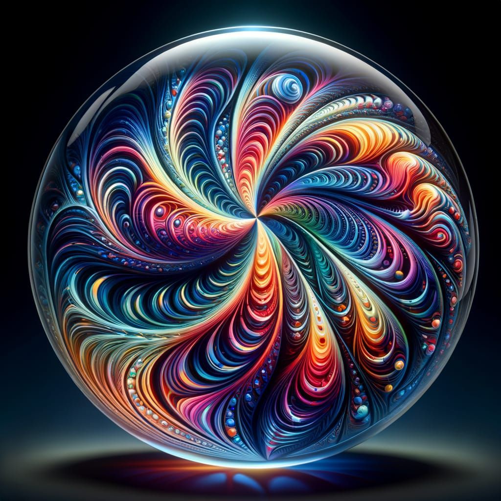 Ethereal Glass Orb Optical Illusion