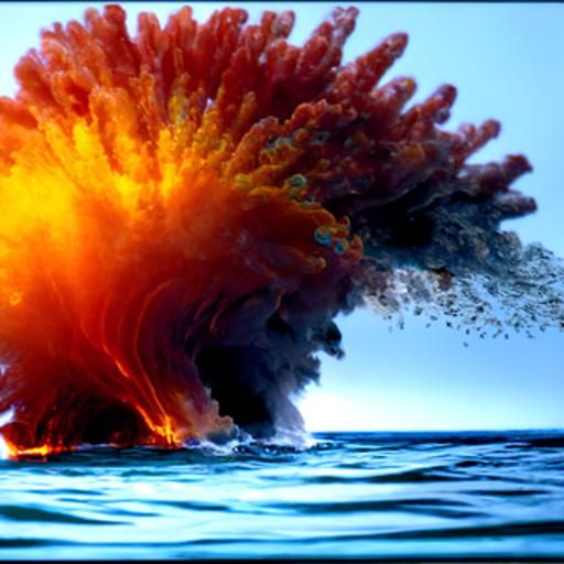 Oceanic Explosion: A Dynamic Visual