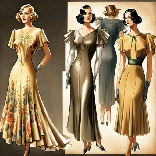 1930s Fashion: Vintage Dress Styles