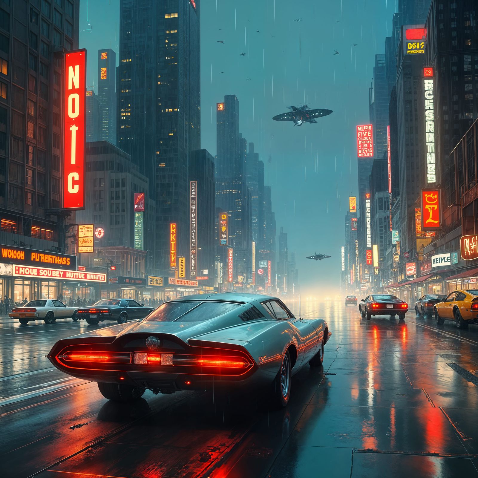 Retro-Futuristic Metropolis Unfolds