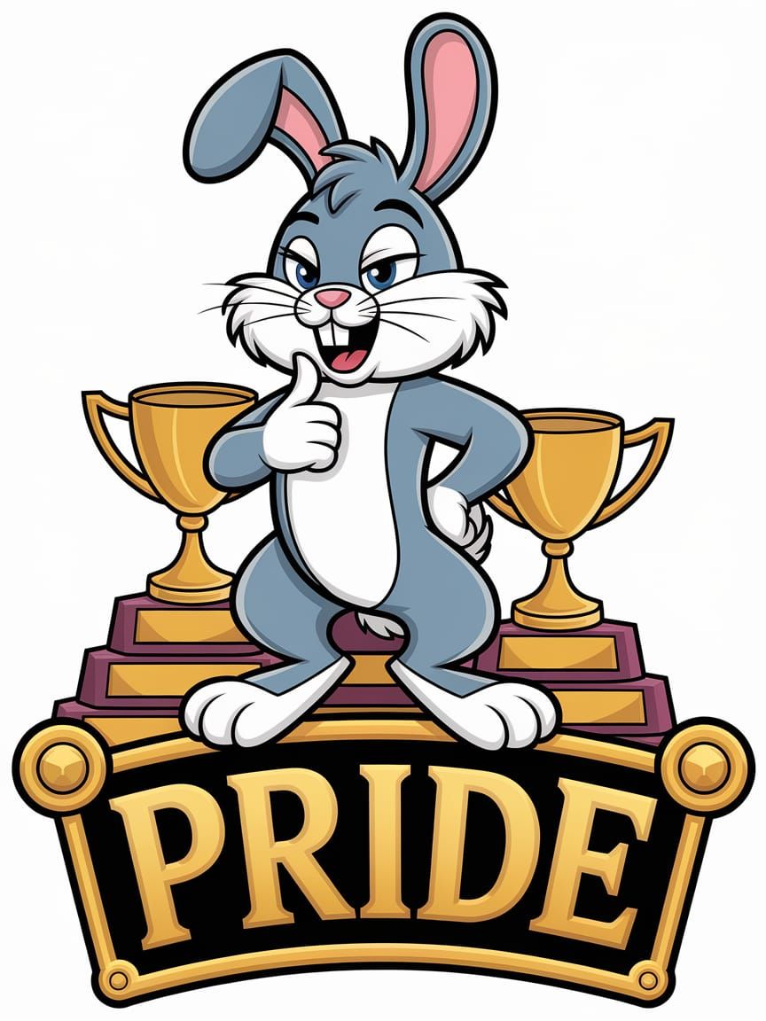 Prideful Anthropomorphic Rabbit Defiantly Displays Wealth