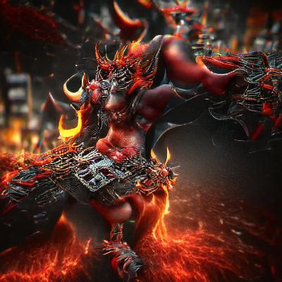 Fiery Balrog Emerges from the Abyss