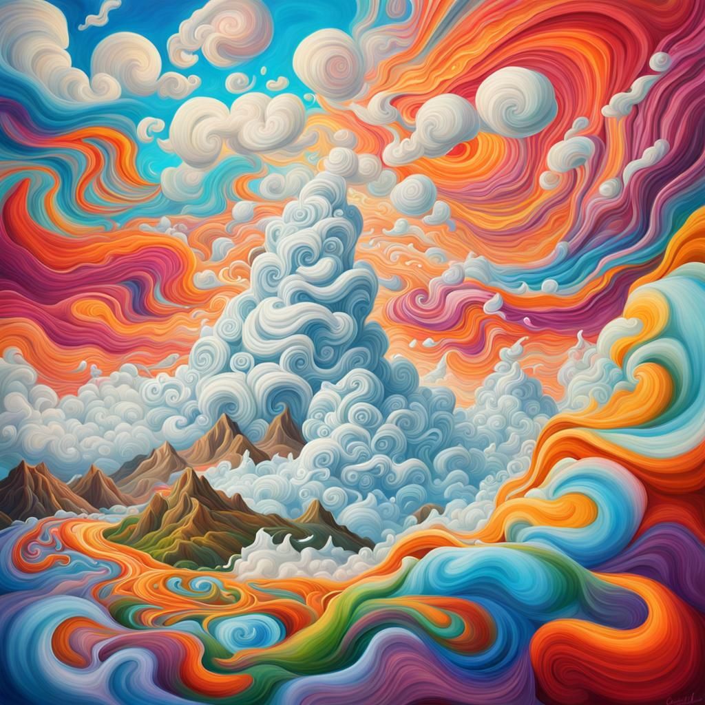 Surreal Whipped Cream Dizziness in Epic Fantasy