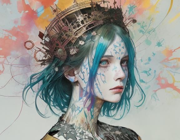 Urban Saint with Halo Crown in Double Exposure