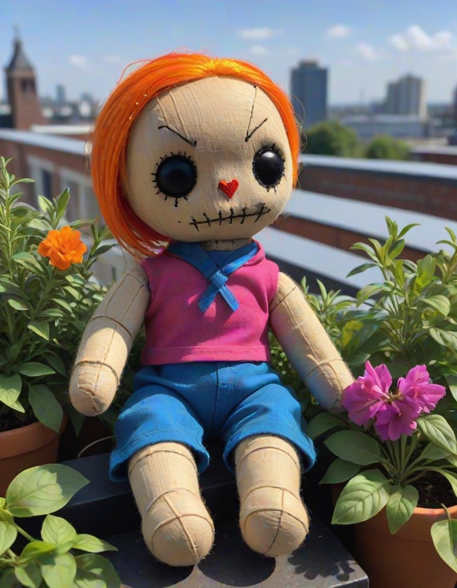 Vibrant Contemporary Still Life with Florals and a Mysteriou...