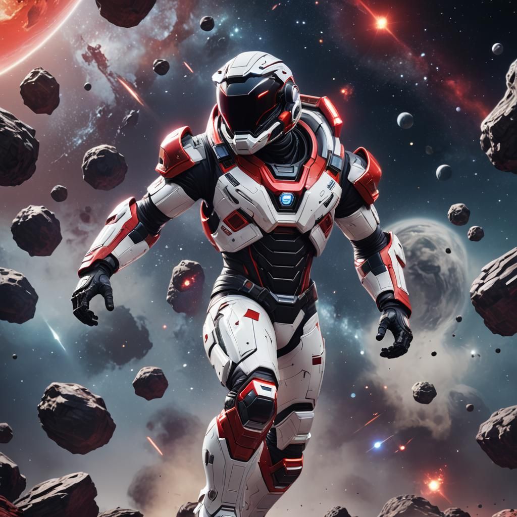 Black Lion Space Ranger in 3D Game Style
