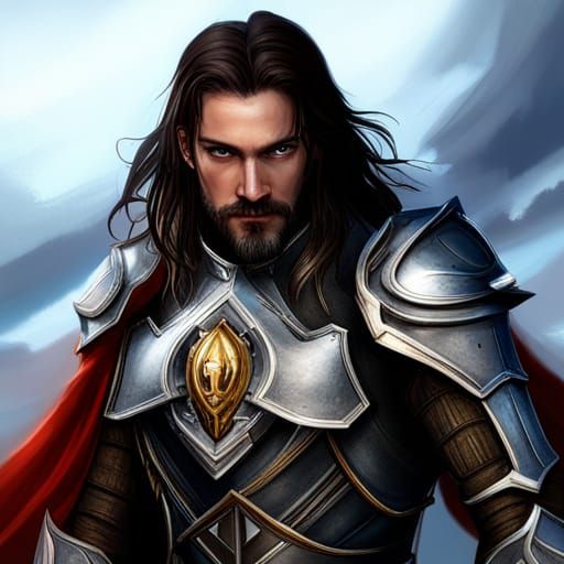 Hyperrealistic D&D Paladin with Chainmail Armor