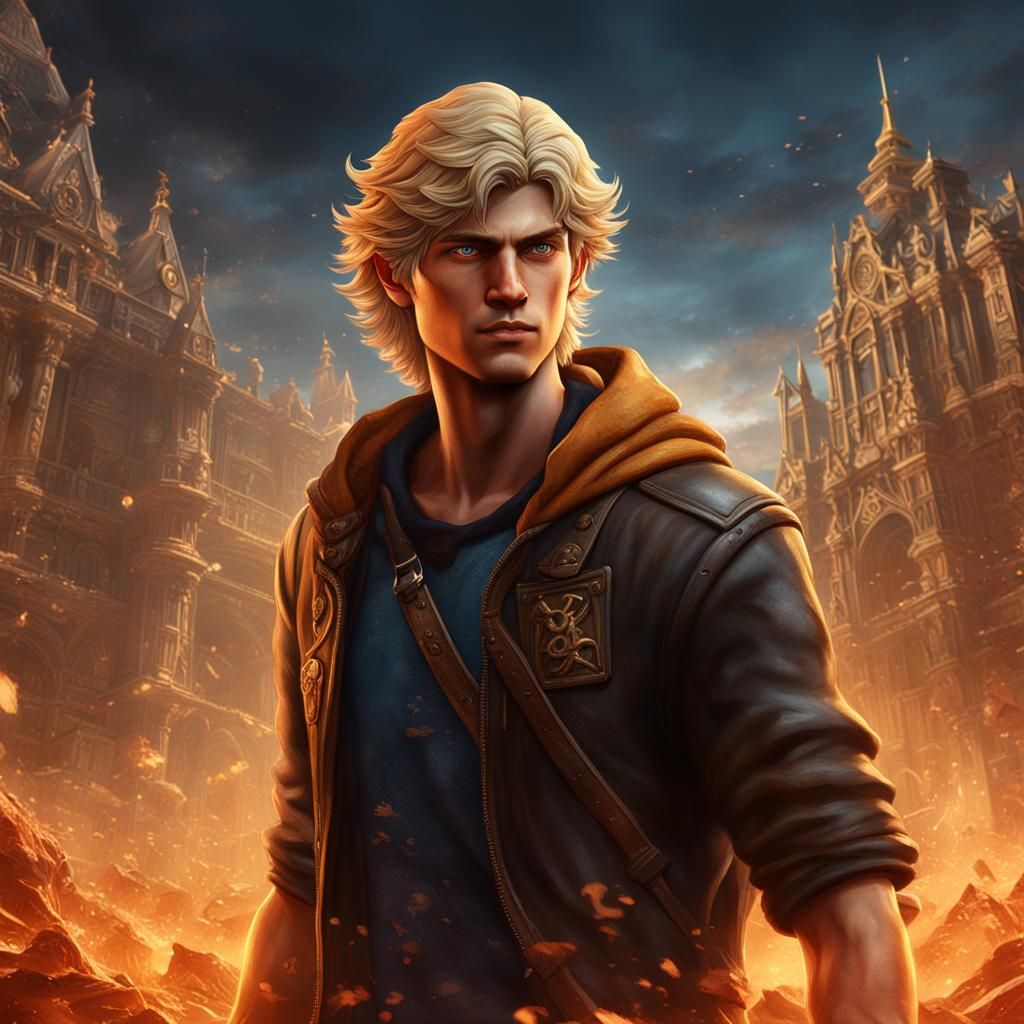 Male Annabeth Chase: Detailed Matte Painting