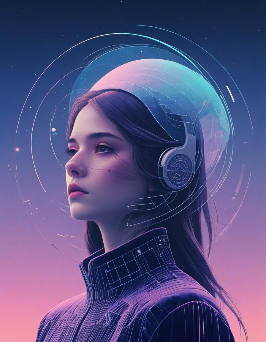 Ethereal Sparrow in Retrofuturist Twilight