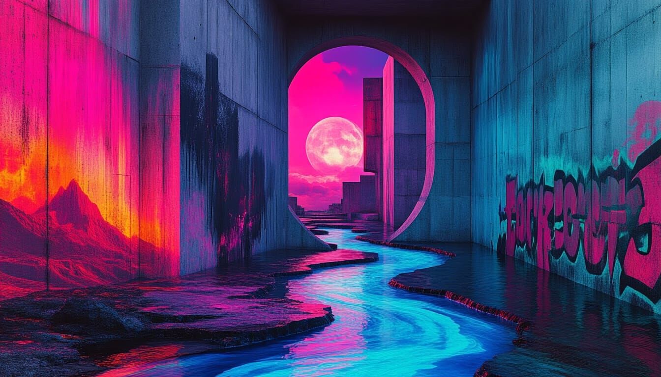 Surreal Collage Art with Infrared and Negative Colors