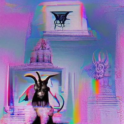 Stylized Baphomet Sabbatic Goat Illustration