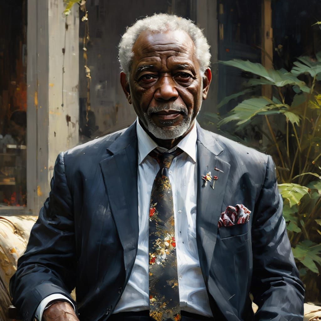 Portrait of a Gentle Elderly Man in Traditional Attire