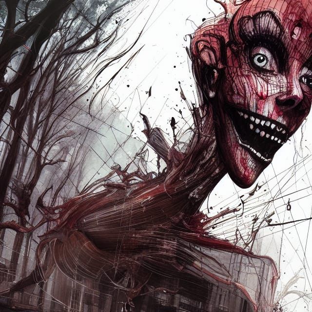 Terrifying Horror Web in Junji Ito Speedpaint Style