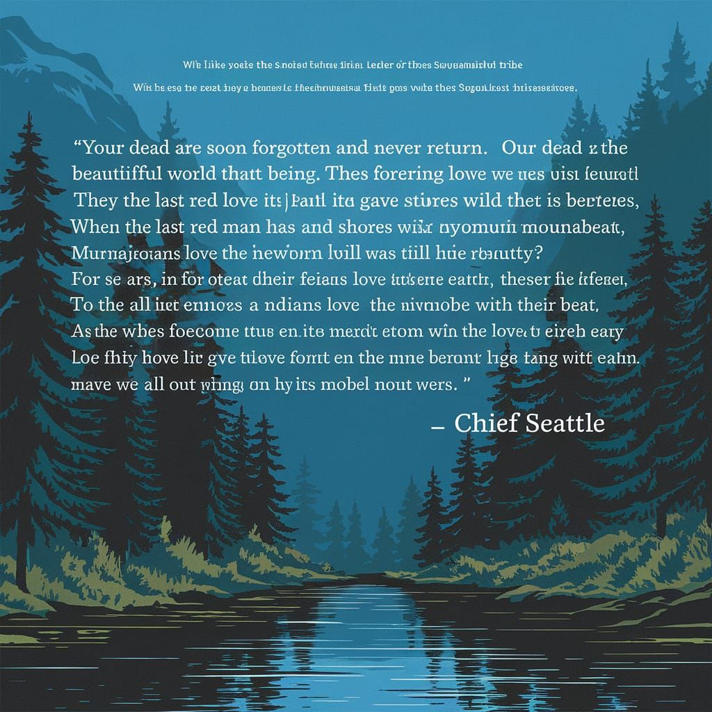 "Your dead are soon forgotten and never return.”